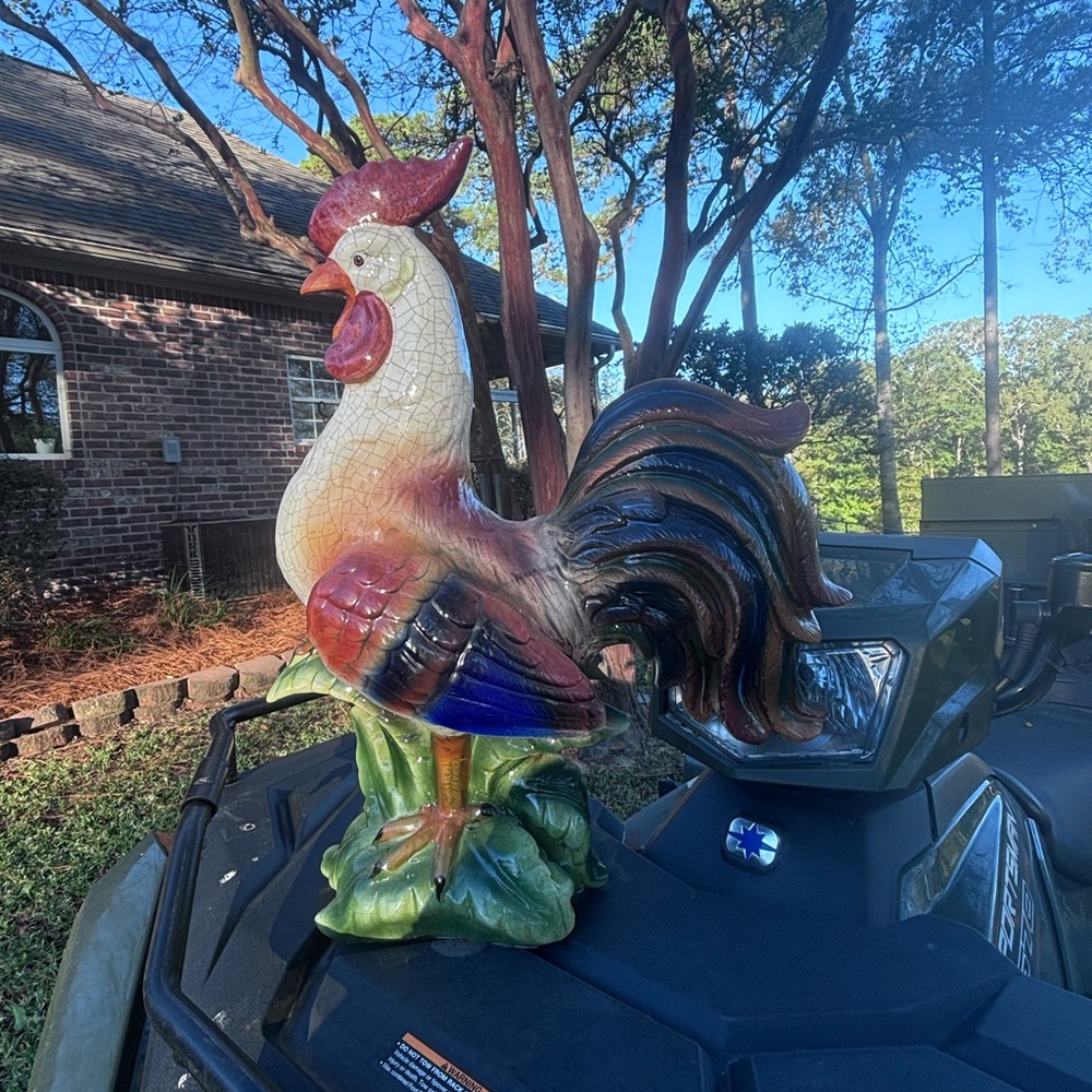 Large Ceramic Rooster Country Decor